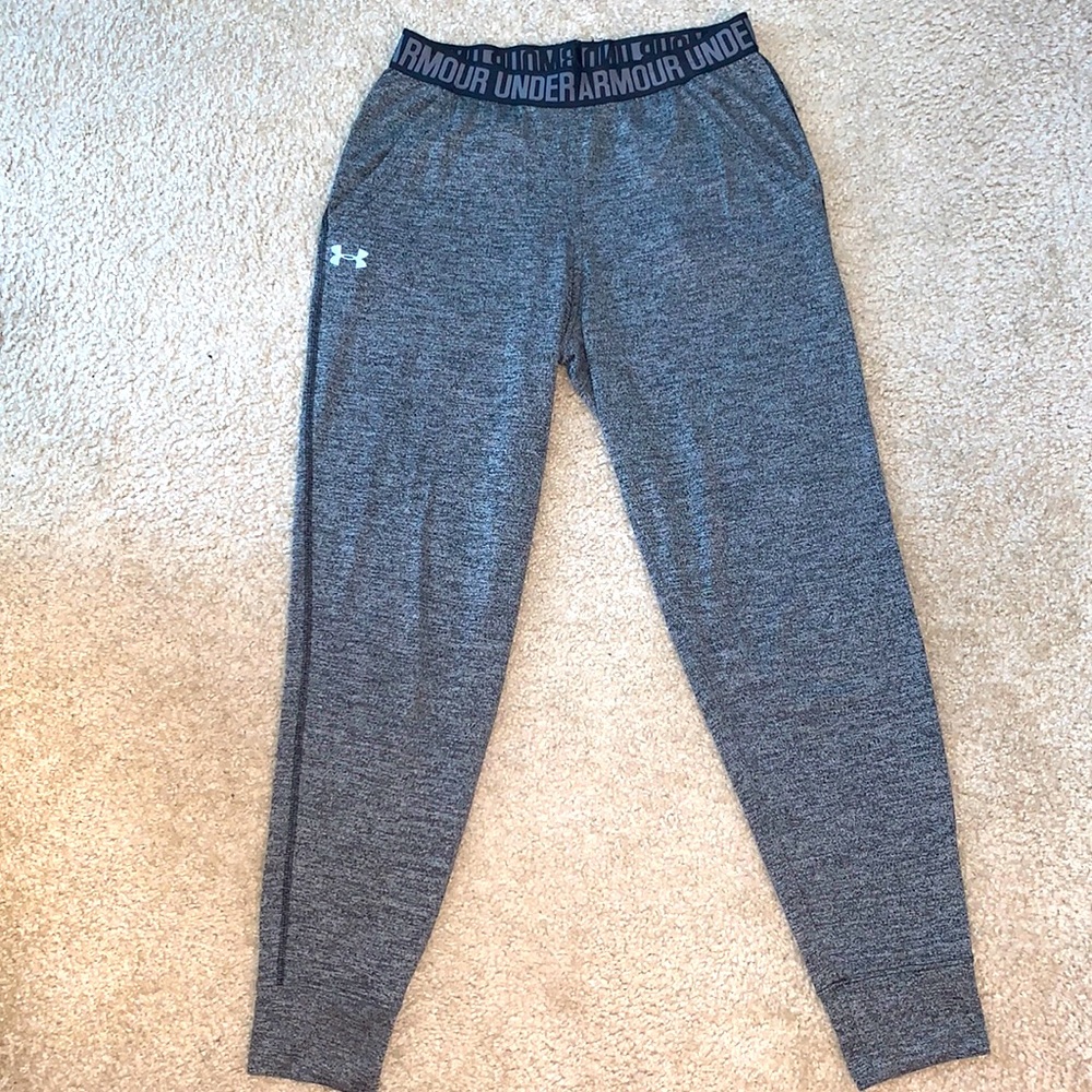 Under Armour Grey Joggers Leggings Athletic Gym